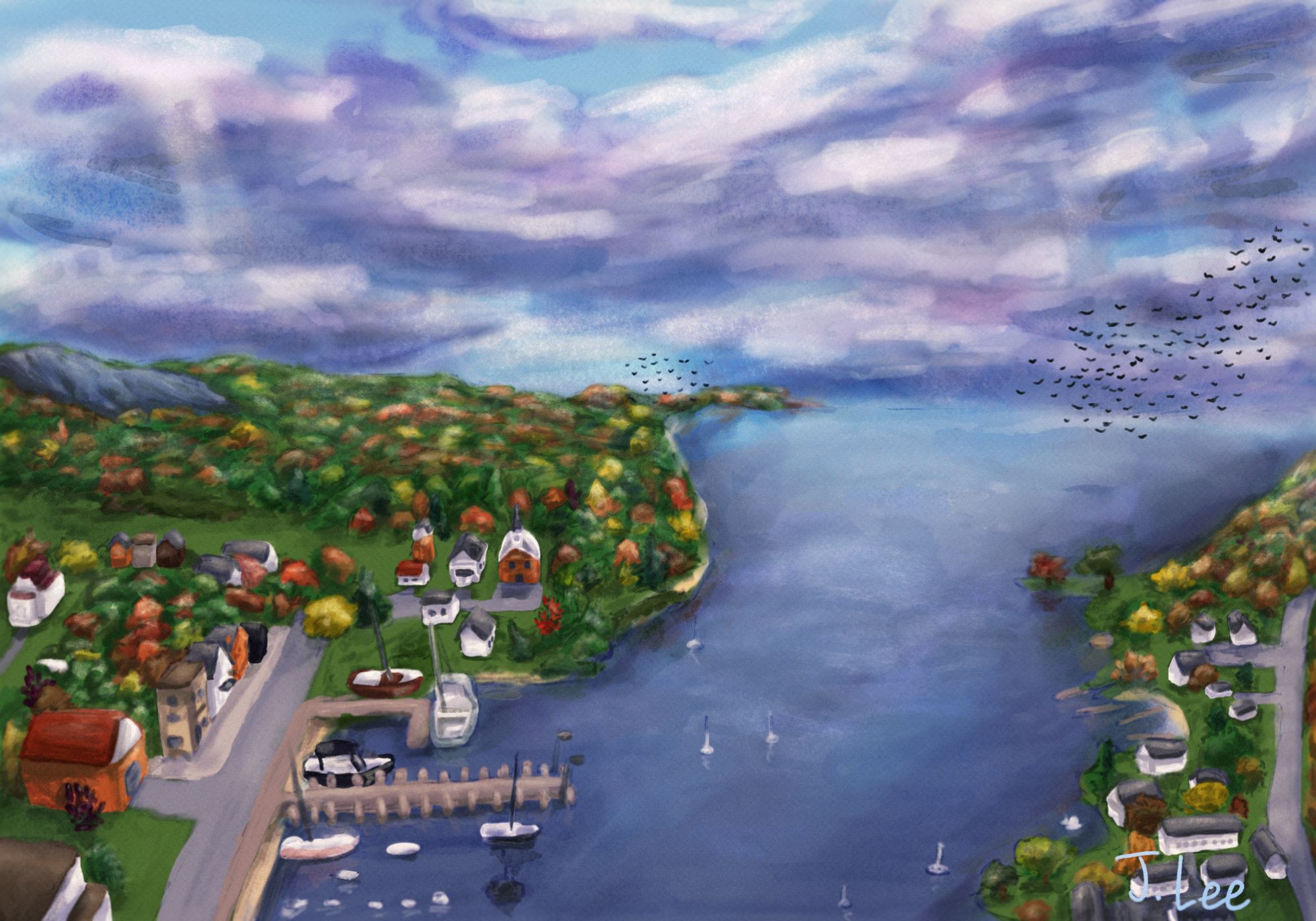 The harbour of Portsmith Art